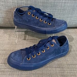 CONVERSE All Star navy suede shoe size M4.5 W6.5